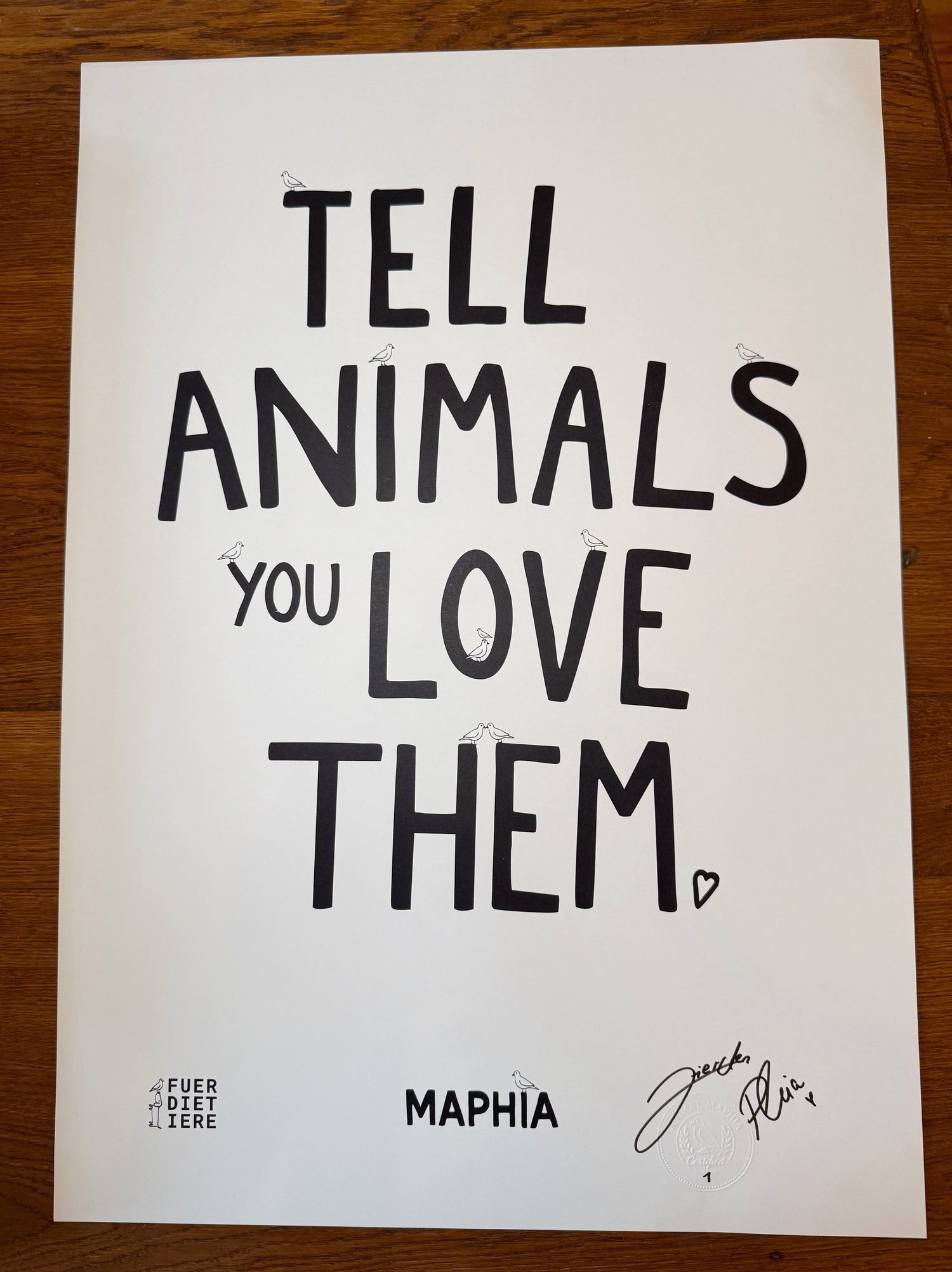 ANIMALS 🤍 limitiertes Plakat